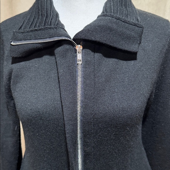 Cache Black Ribbed Collar Cardigan - Picture 6 of 8